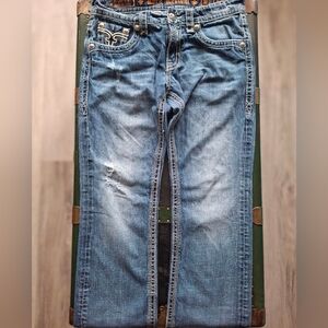 Rock Revival Bobber Relaxed Straight Jeans  Size 32 Mens
